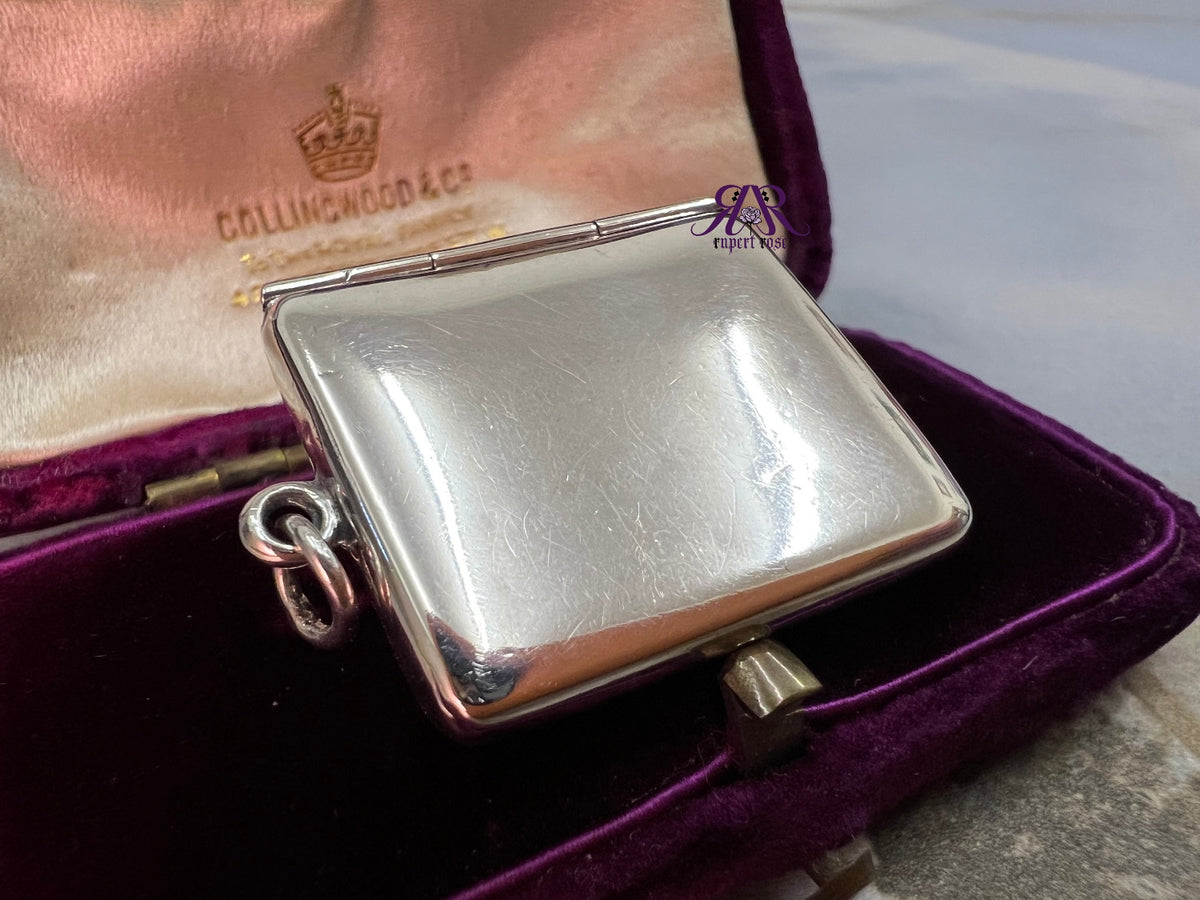 Antique Sterling Silver Chester Stamp Holder with Bale