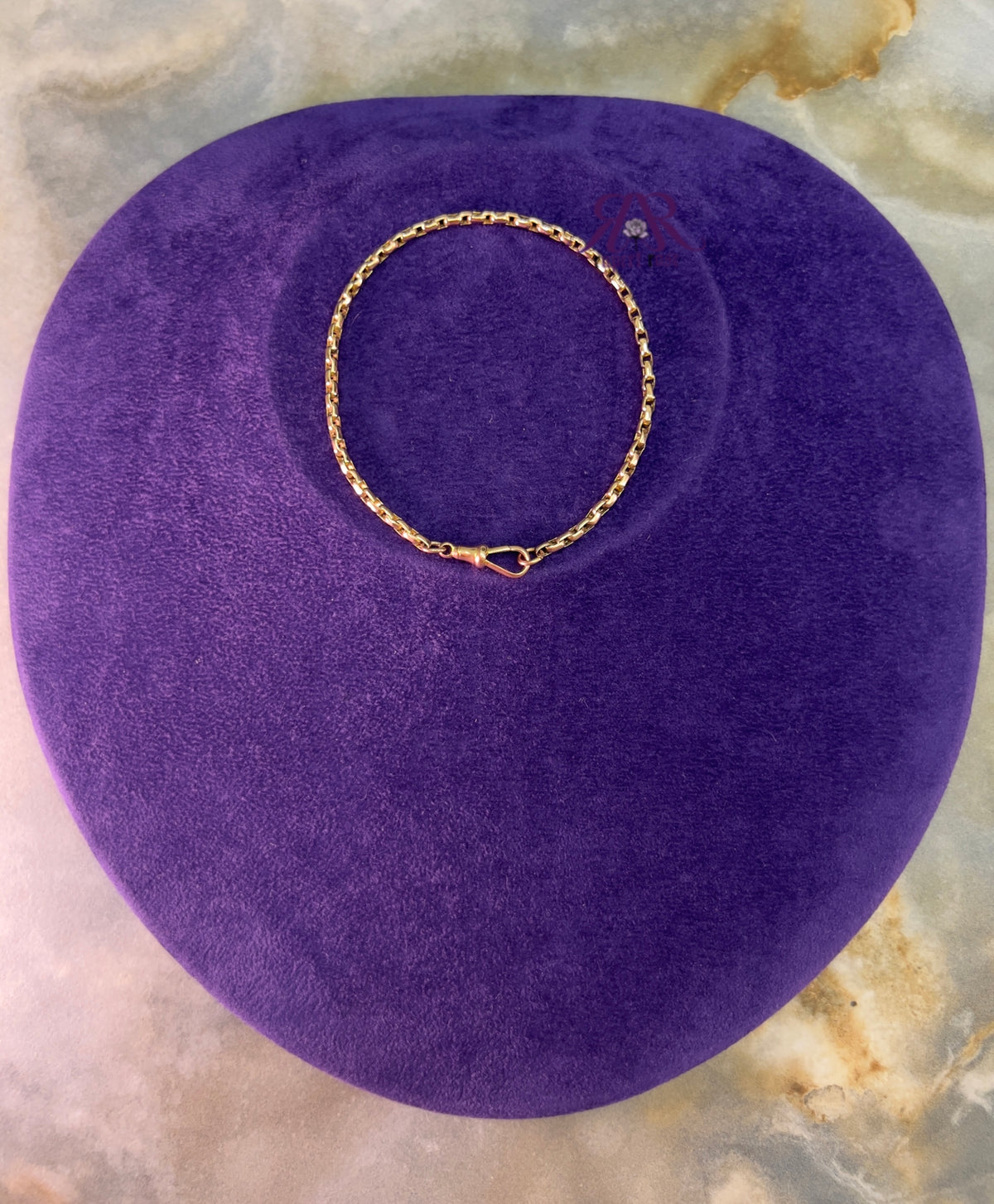 (1 of 2) Antique 9ct Rose Gold Elongated Belcher Link Bracelet