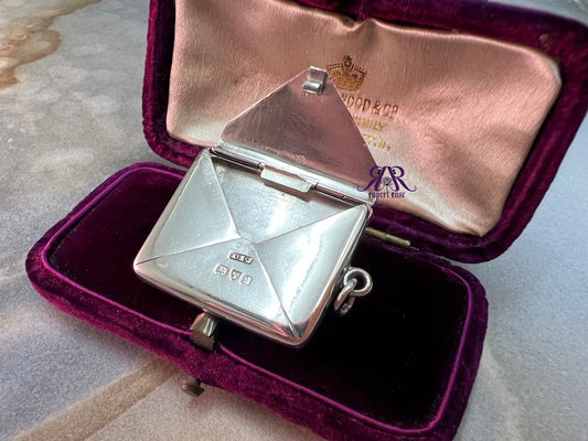 Antique Sterling Silver Chester Stamp Holder with Bale