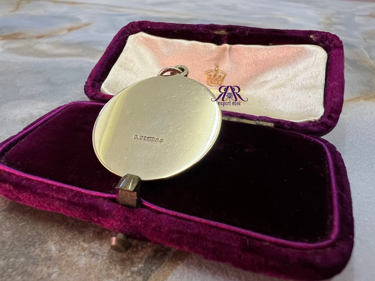 Vintage 1964 9ct Yellow Gold Georg Jensen Heavy St. Christopher Pendant